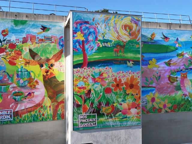 Belle inauguration avec 3 Fresques Murales à la Résidence Autonomie de Port Boyer 
