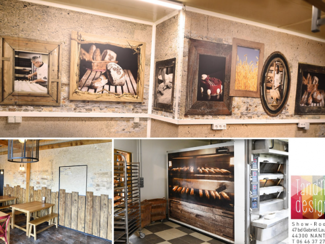 Habillage d'un entrepôt en boulangerie artisanale à St Méen par Tand'M Design