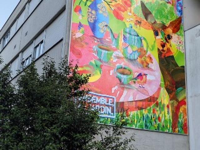 Belle inauguration avec 3 Fresques Murales à la Résidence Autonomie de Port Boyer 