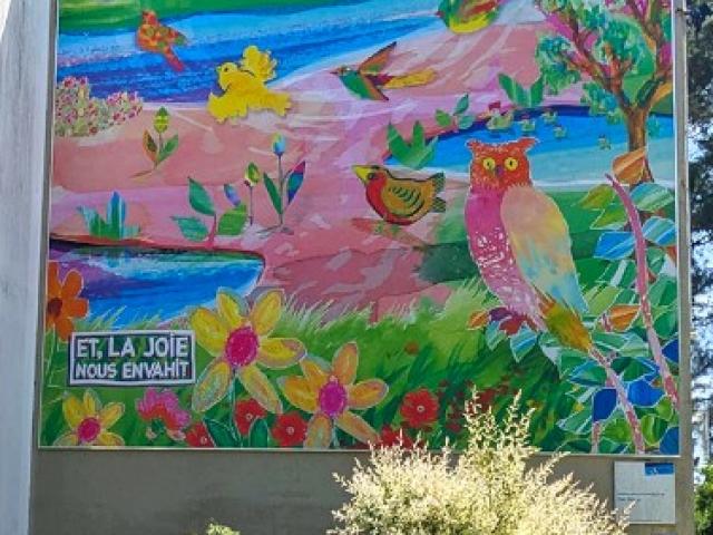 Belle inauguration avec 3 Fresques Murales à la Résidence Autonomie de Port Boyer 