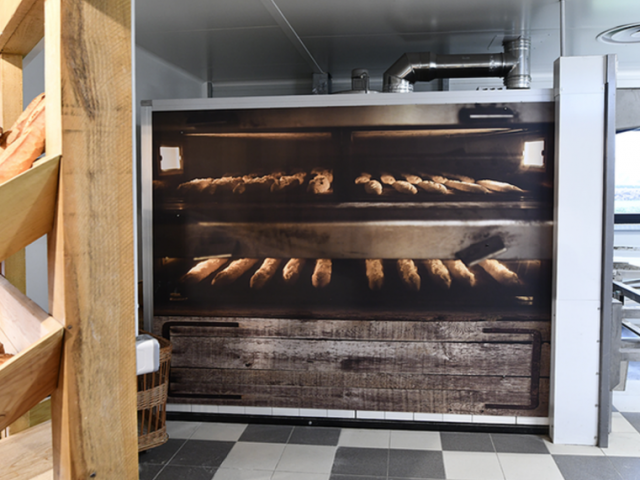 Création de papier peint panoramique pour une boulangerie artisanale à St Méen par Tand'M Design
