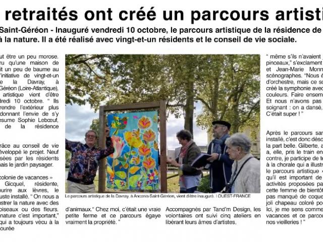  OUEST FRANCE et l'Eco d'Ancenis célèbrent l'inauguration des fresques à Ancenis