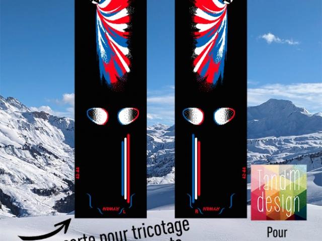 Chaussette gagnante pour l'équipe de France de ski créée par Tand'M Design