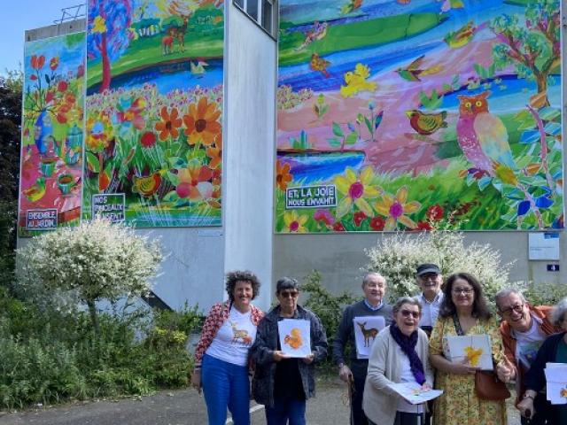 Belle inauguration avec 3 Fresques Murales à la Résidence Autonomie de Port Boyer 