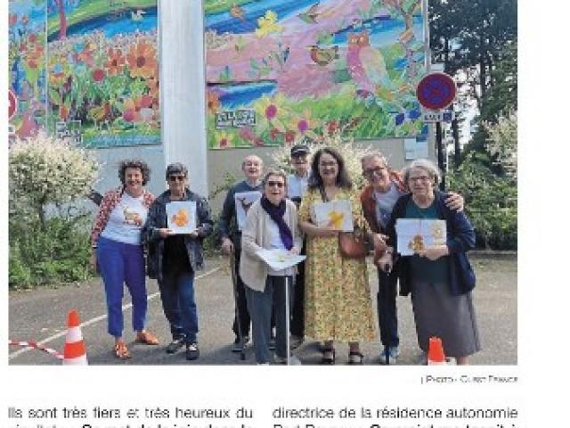 Ouest France met à l'honneur les 3 fresques géantes signées par les séniors 