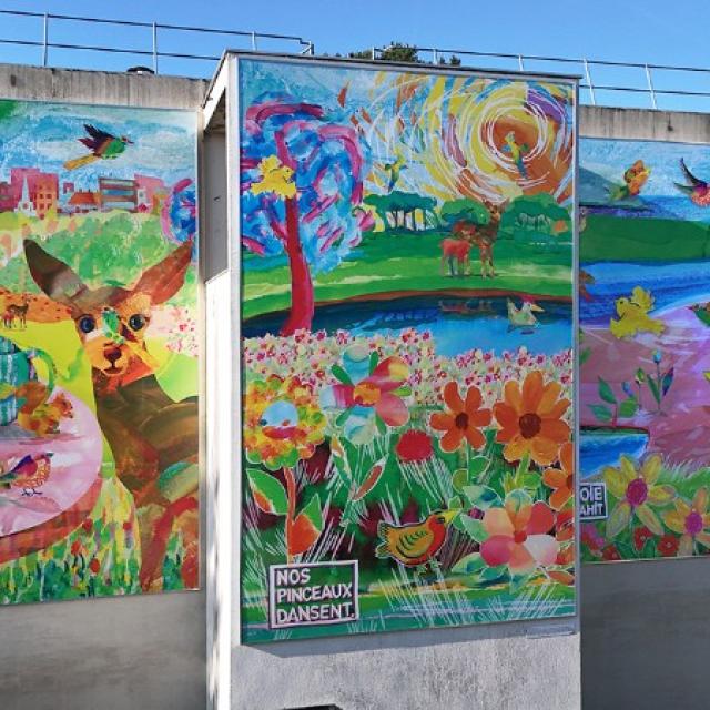Belle inauguration avec 3 Fresques Murales à la Résidence Autonomie de Port Boyer 