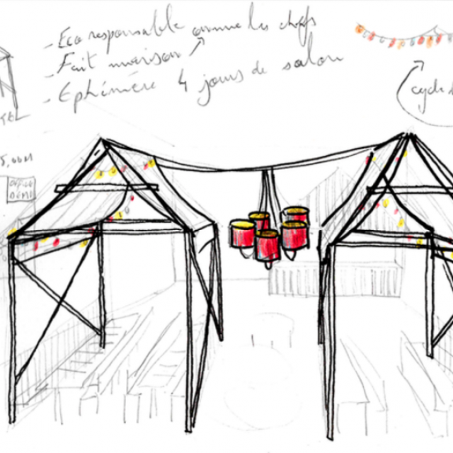 SERBOTEL a demandé à Tand'M Design l'aménagement d'un restaurant éphémère pour les Toqués du Goûts