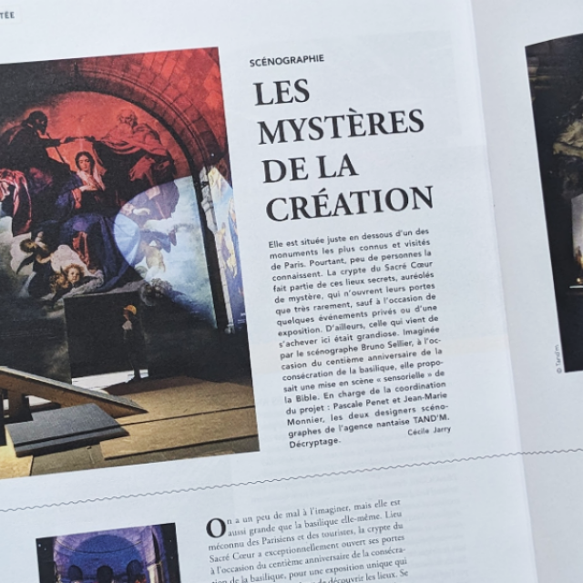 Le Magazine IC LE MAG met à l'honneur Tand'M Design de Nantes pour la scéno au Sacré Coeur de Paris